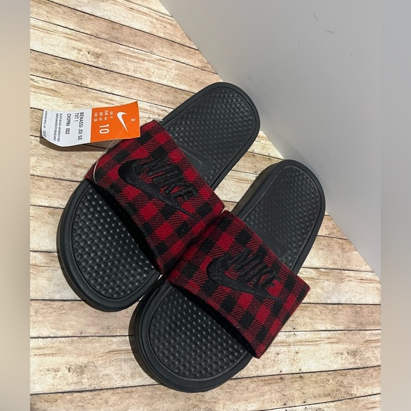 Nike benassi plaid slides - Picture 3 of 7
